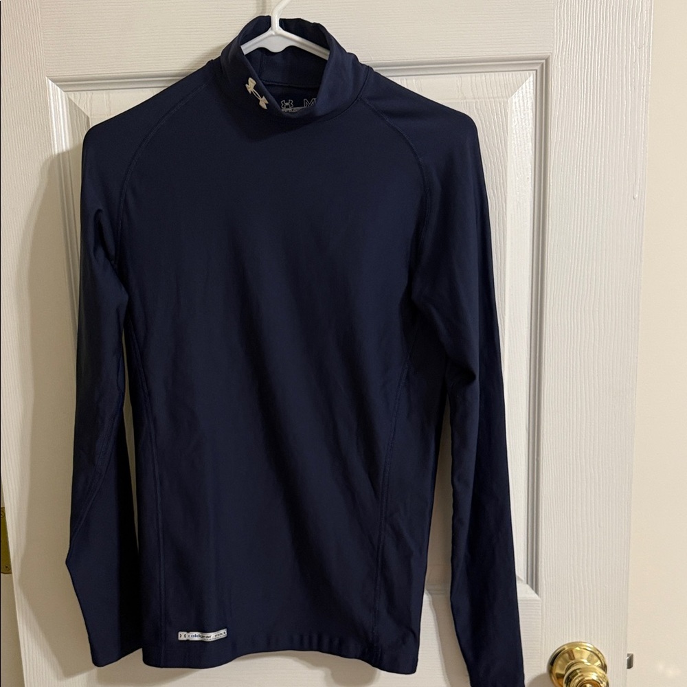 Under Armour Dark Blue mock Compression Top
